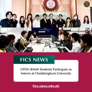 UPOU BAMS Students Participate as Interns at Chulalongkorn University