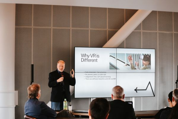 Dave Dolan, one of the featured presenters in the symposium, shares about his study on VR.