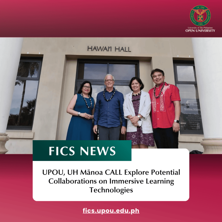 UPOU, UH Mānoa CALL Explore Potential Collaborations on Immersive Learning Technologies